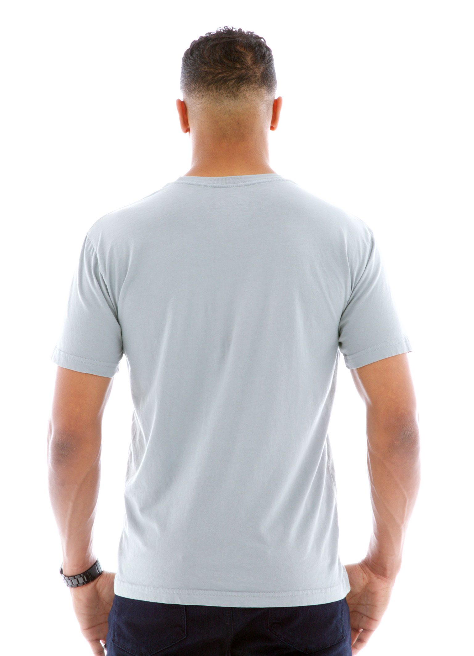 Fine Jersey Crew Short Sleeve T-Shirt Back View