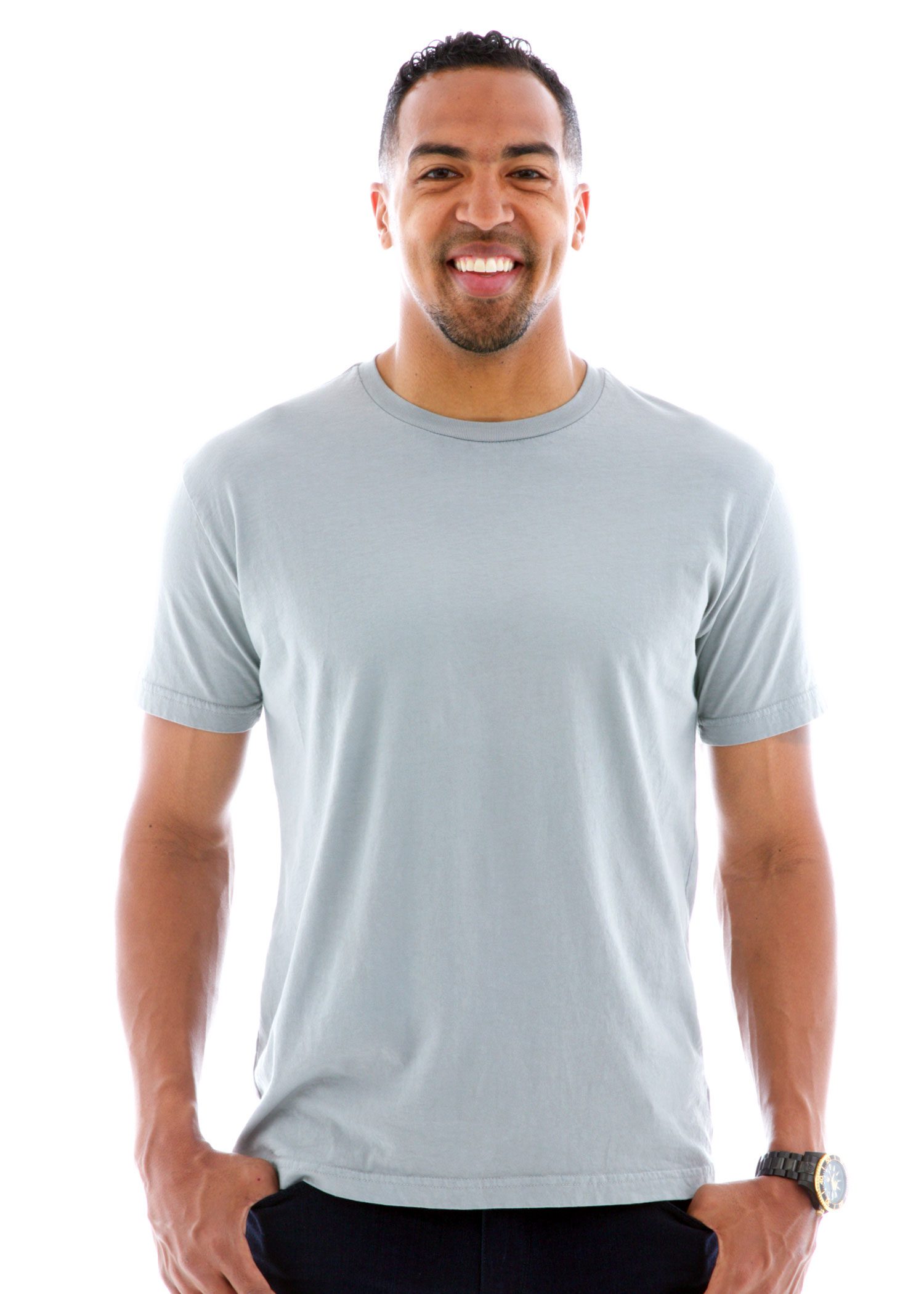 Fine Jersey Crew Short Sleeve T-Shirt Front View