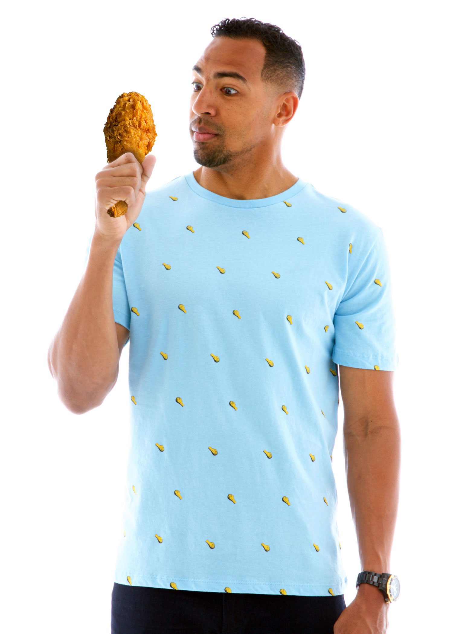 Fine Jersey Crew Short Sleeve T-Shirt with Turkey Leg
