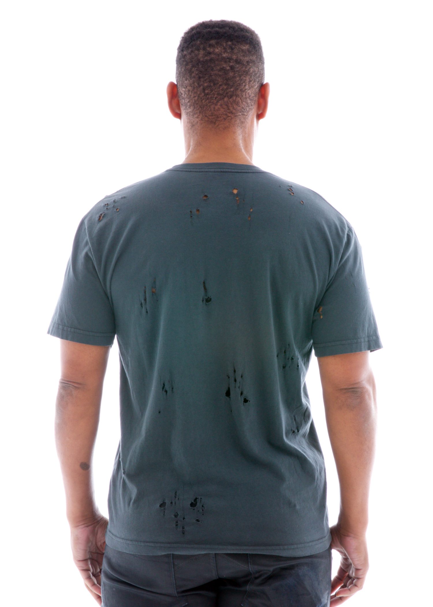 Destroyed Crew Short Sleeve T-Shirt Back View