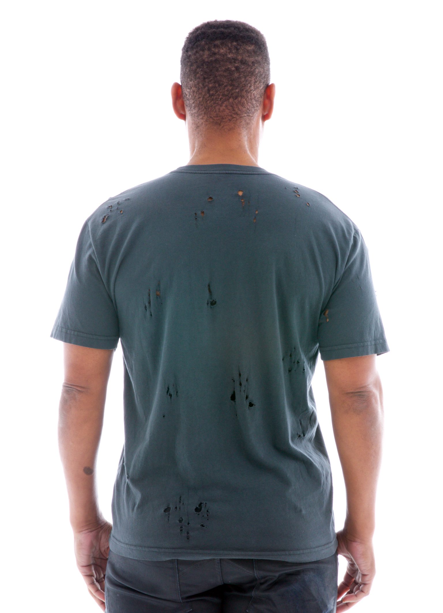 Destroyed Crew Short Sleeve T-Shirt Back View