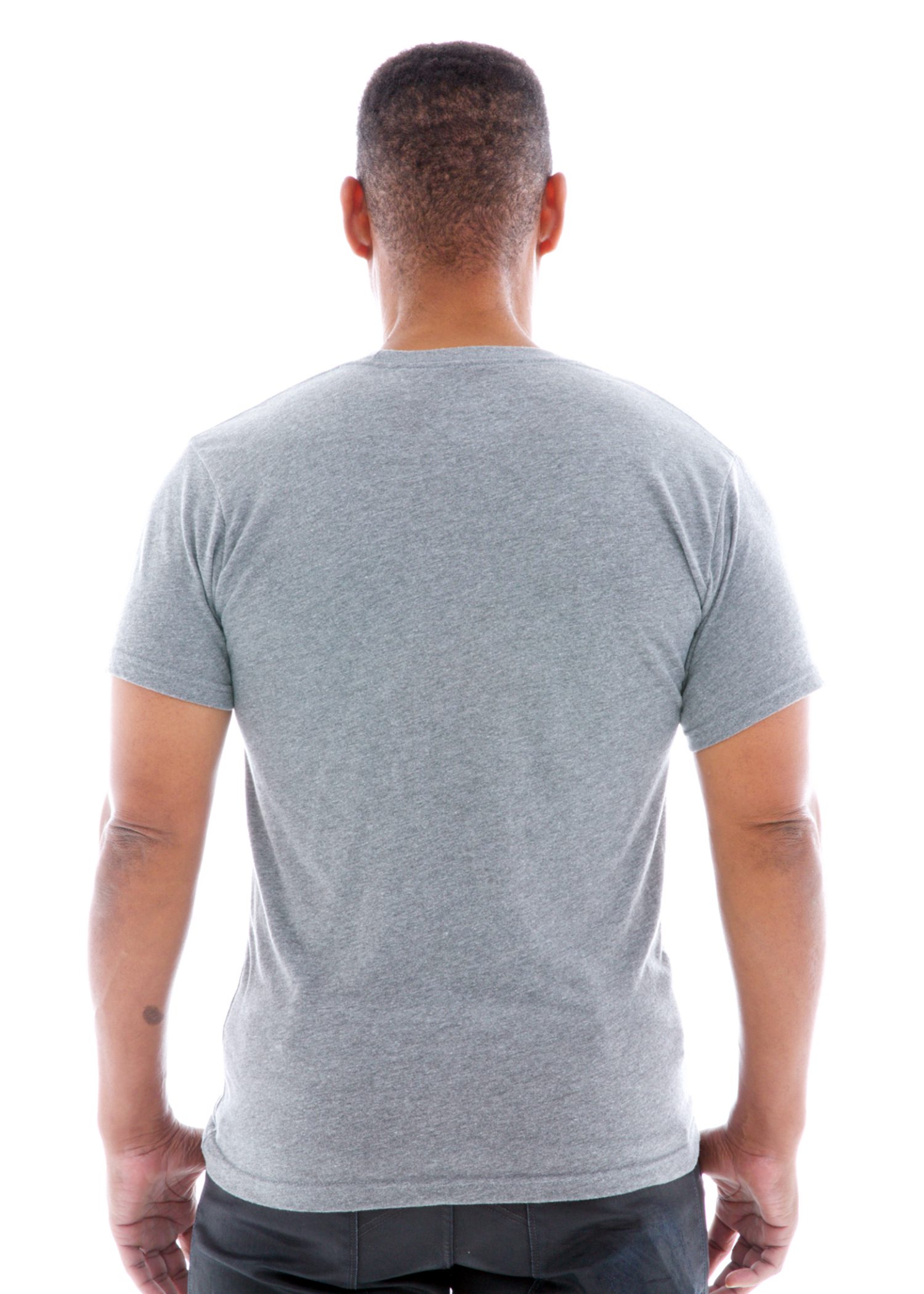 Triblend Jersey Crew Short Sleeve T-Shirt Back View