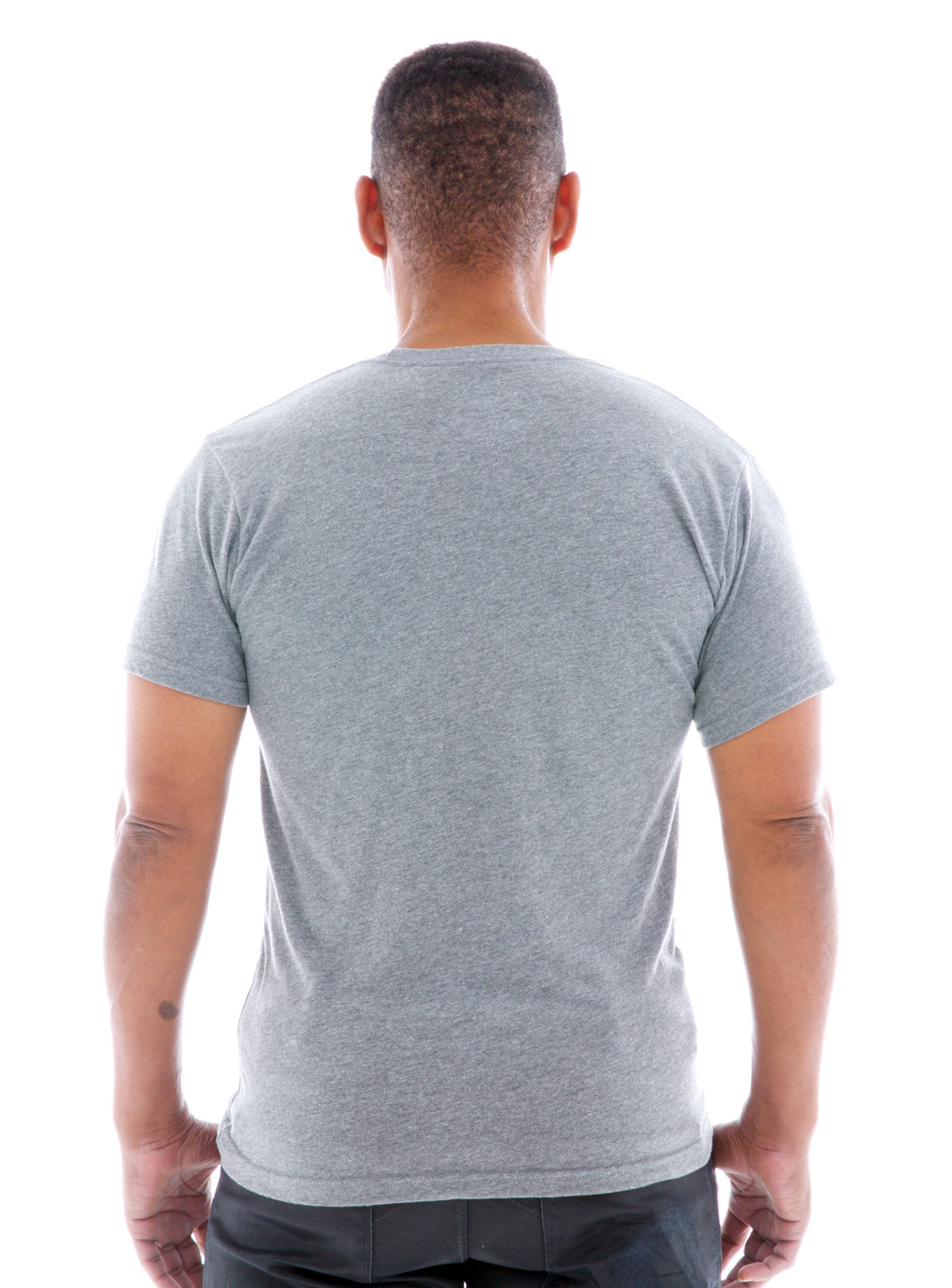 Triblend Jersey Crew Short Sleeve T-Shirt Back View