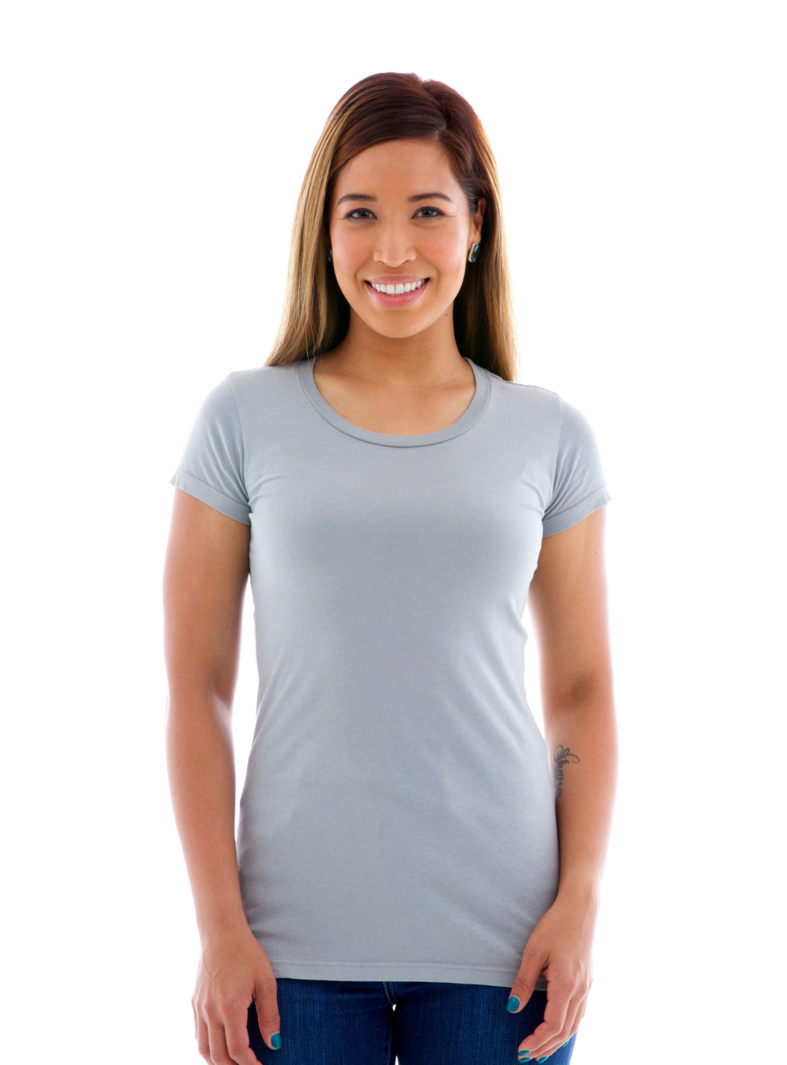 Fine Jersey Crew Short Sleeve T-Shirt Front View