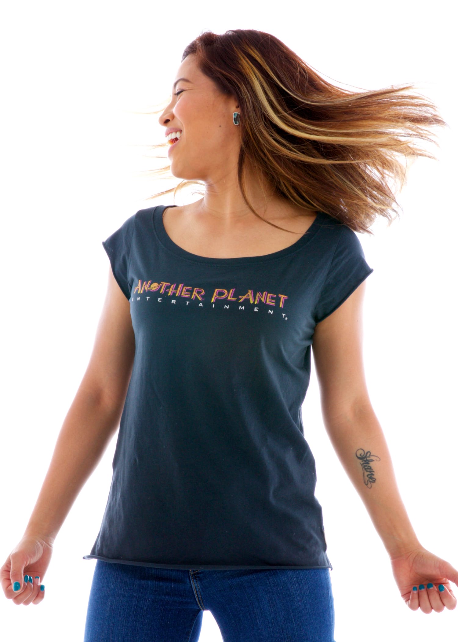 Women's Rocker Muscle Crew Short Sleeve T-Shirt
