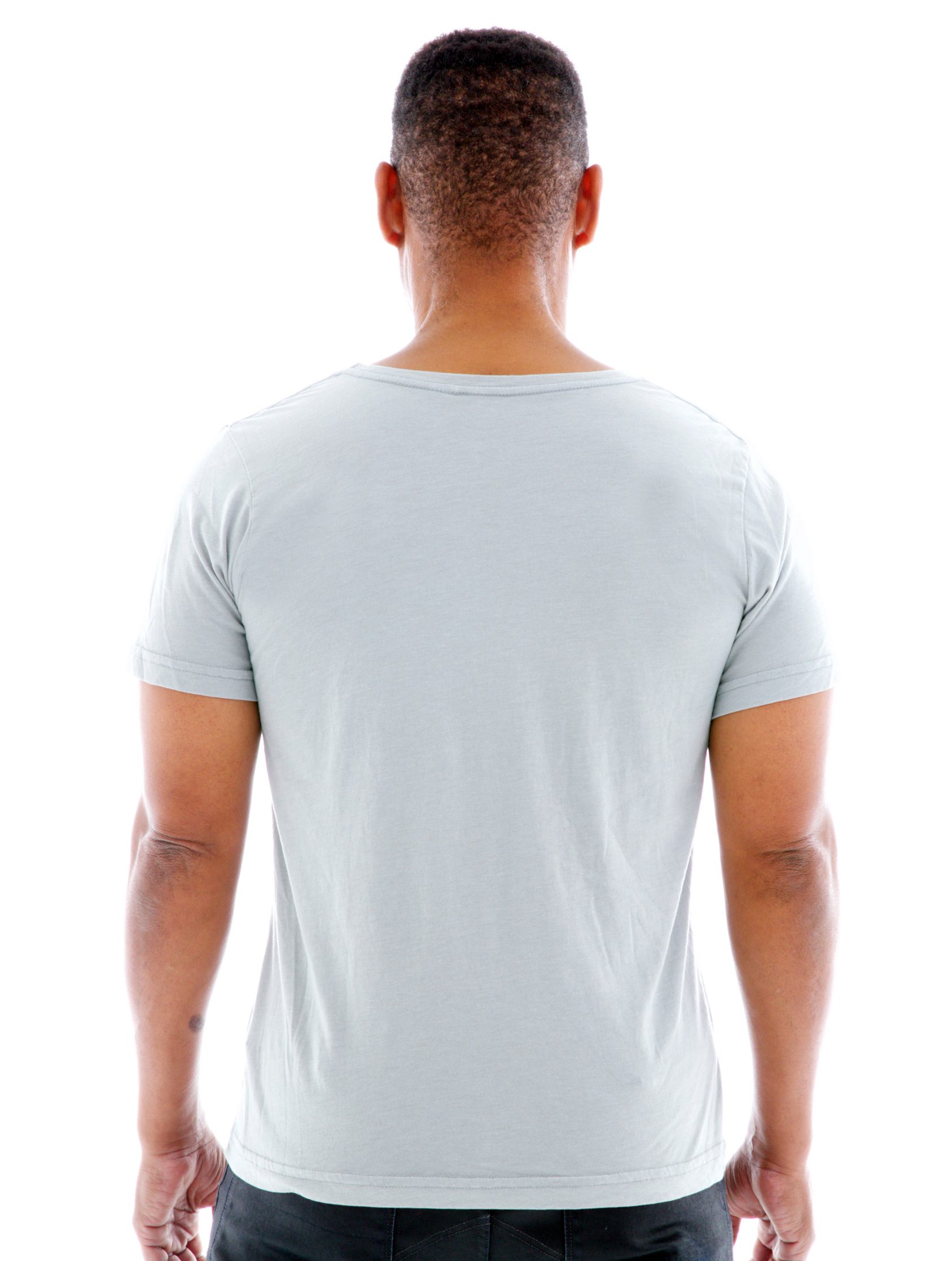 Superfine Jersey Fashion Crew Short Sleeve T-Shirt Back View