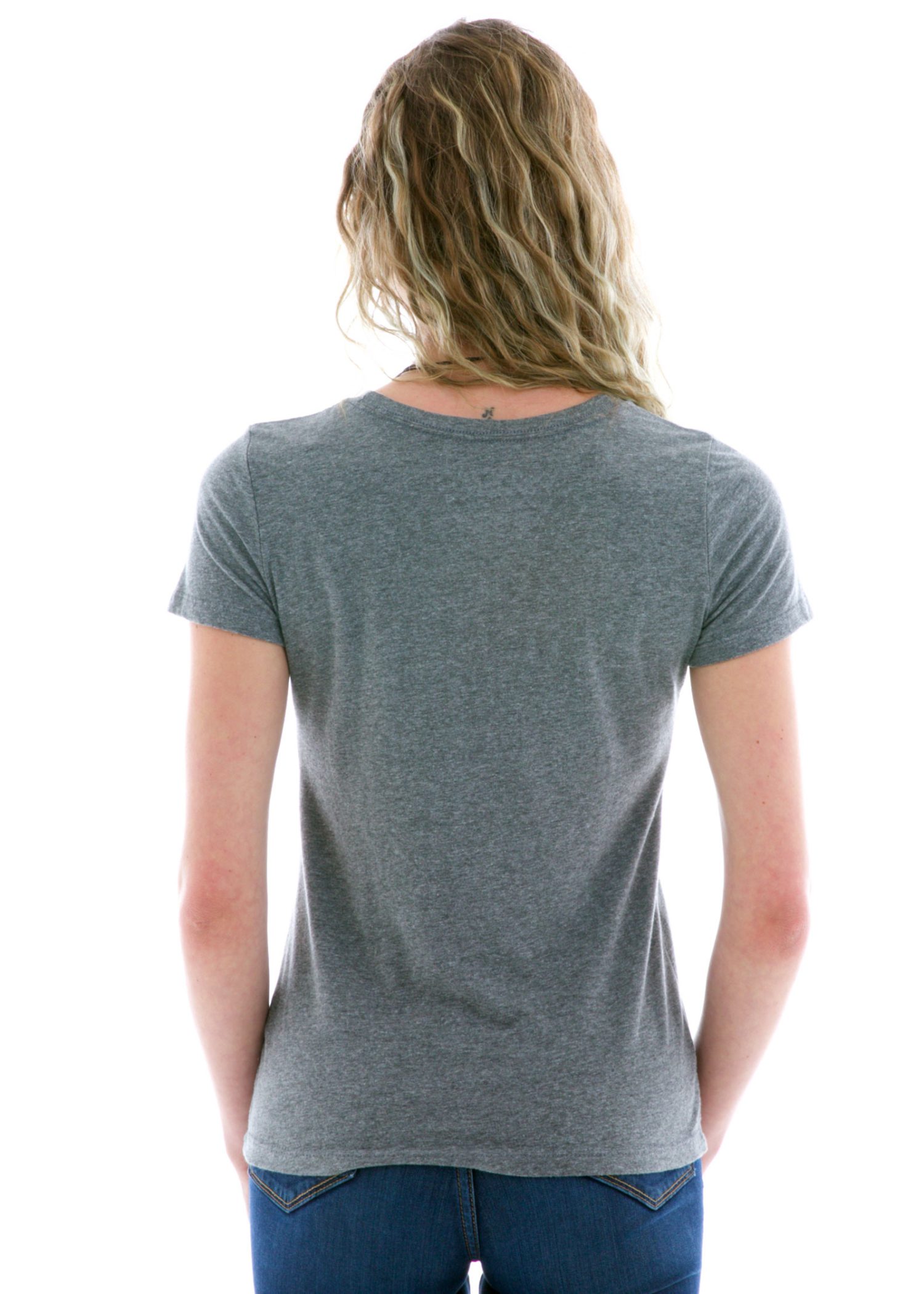 Luscious Triblend Crew Short Sleeve T-Shirt Back View