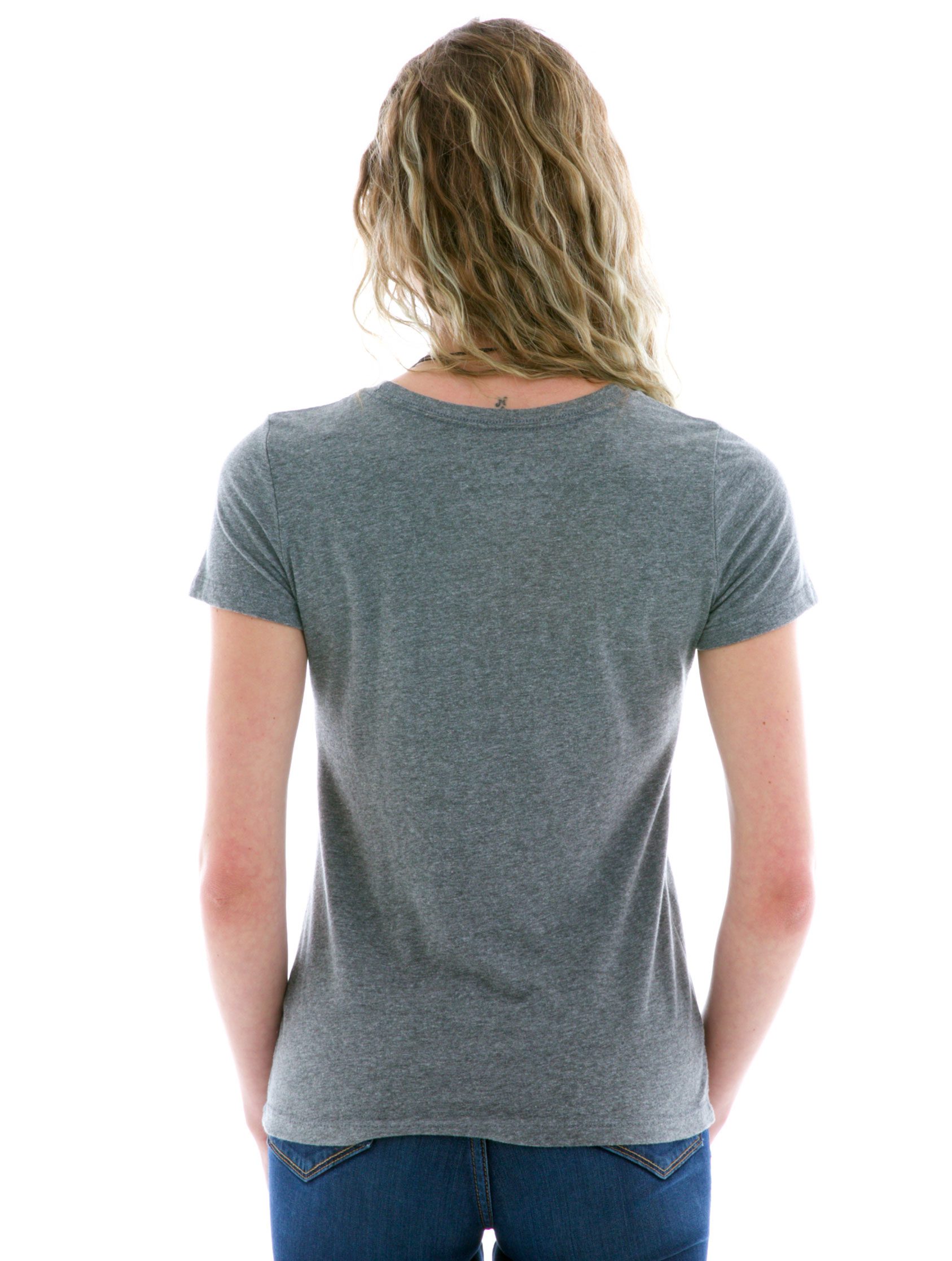 Luscious Triblend Crew Short Sleeve T-Shirt Back View