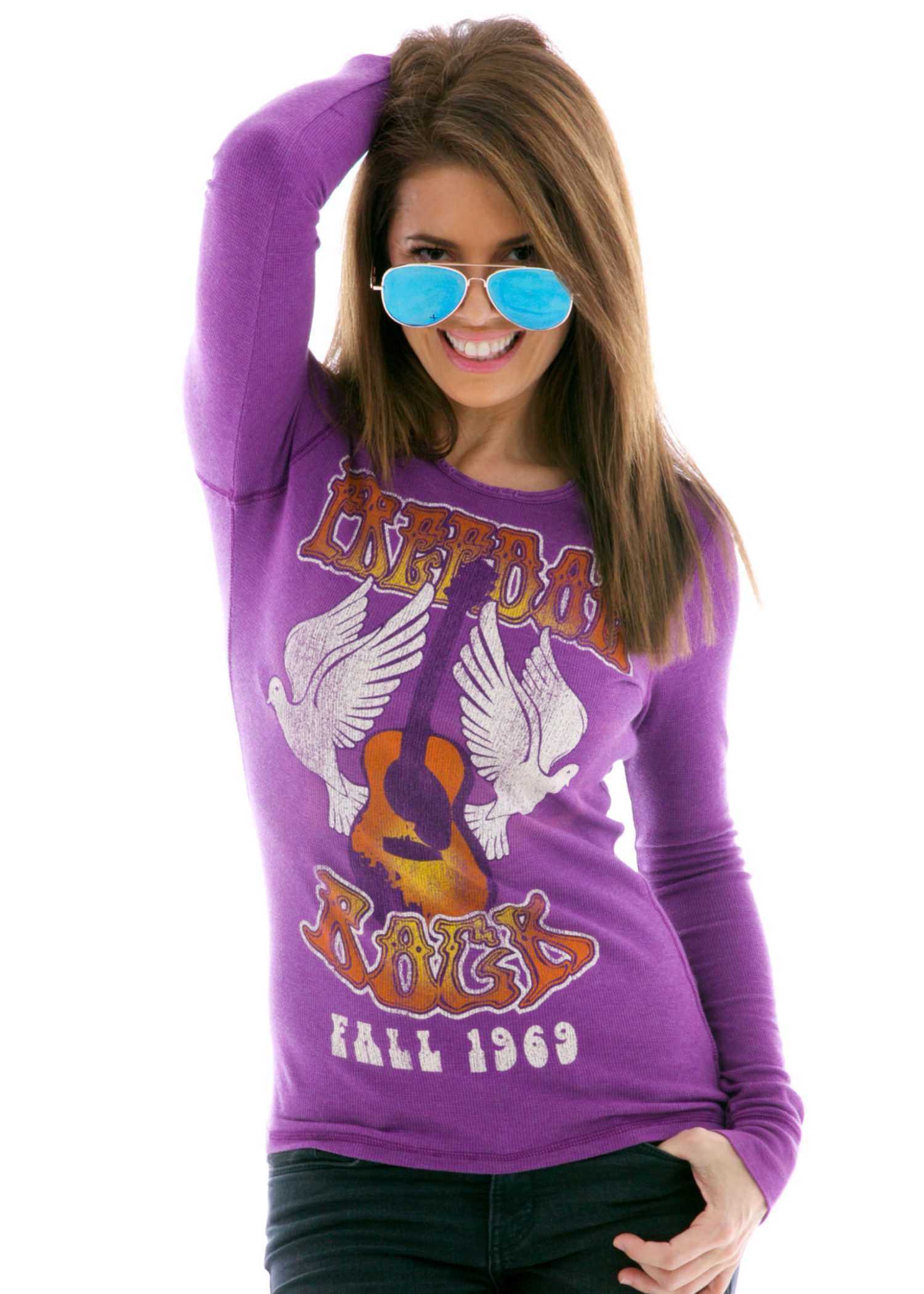 Women's Vintage Long Sleeve Thermal T-Shirt