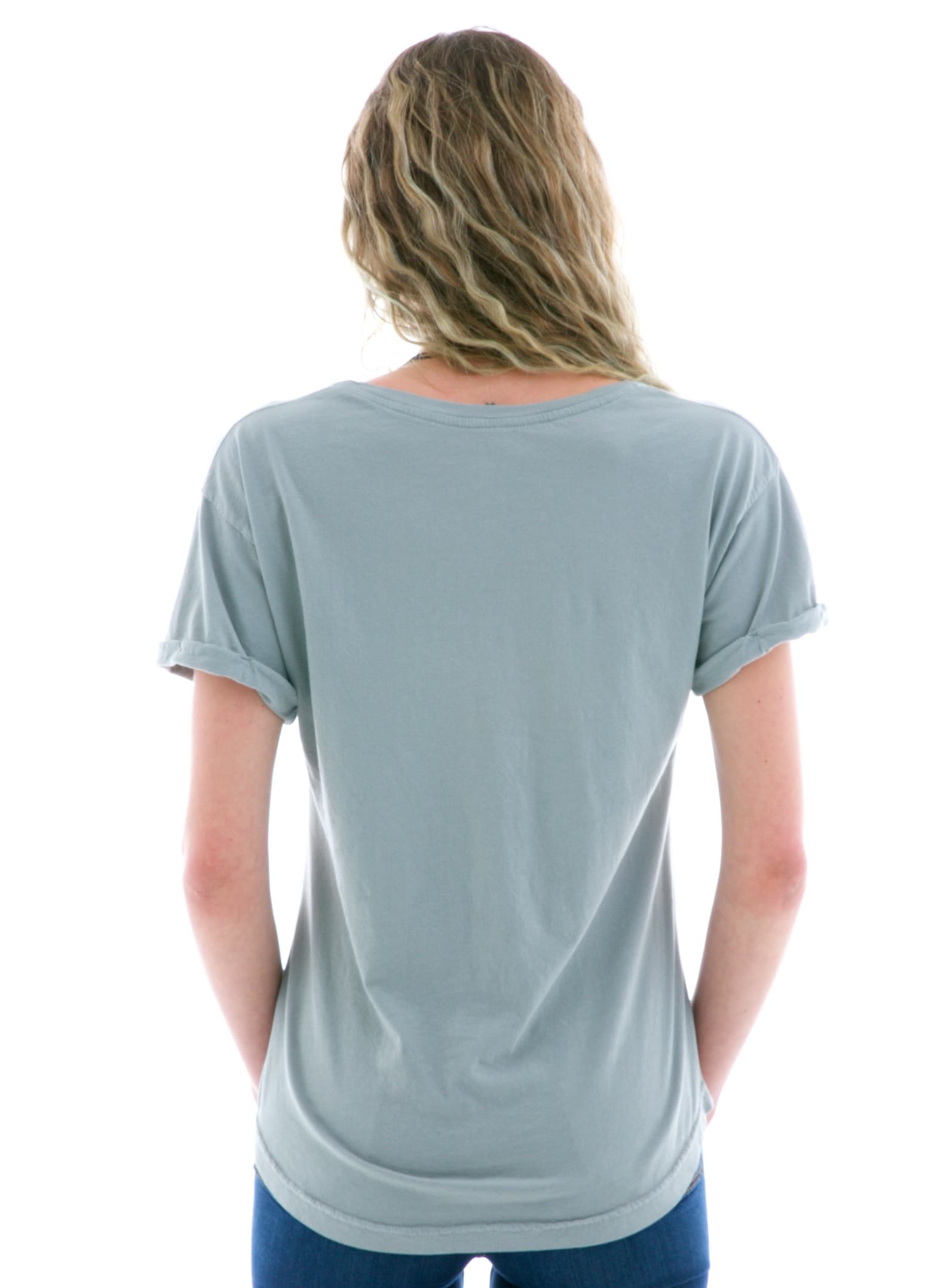 Boyfriend Rollup Crew Short Sleeve T-Shirt Back View