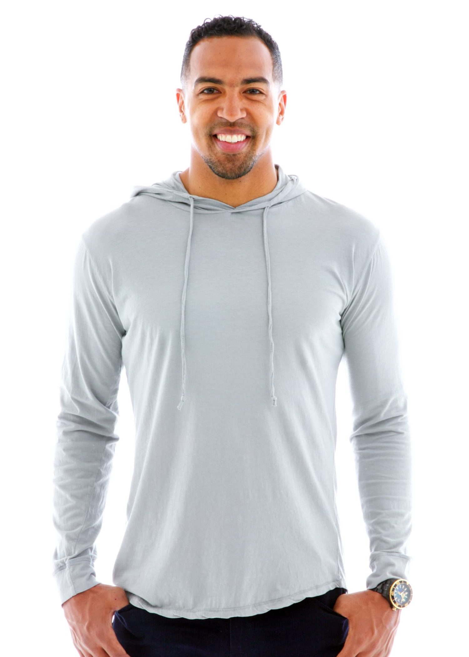 Superfine Jersey Hoodie Tee Front View