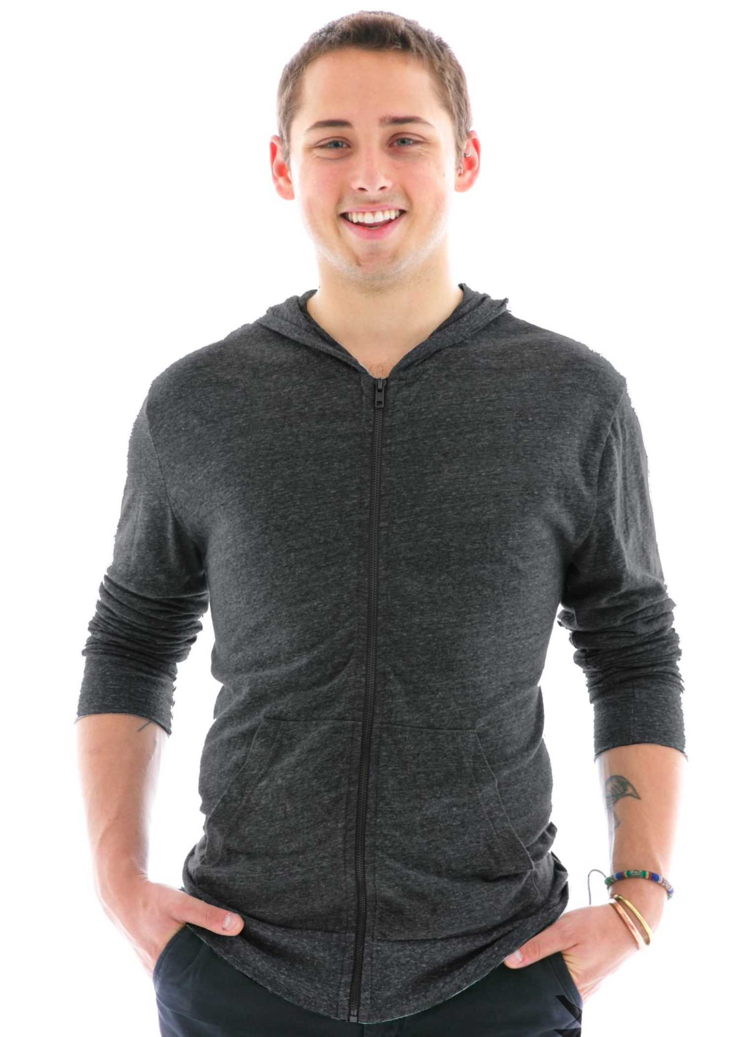 Men's Jersey Beach Zip Hoodie