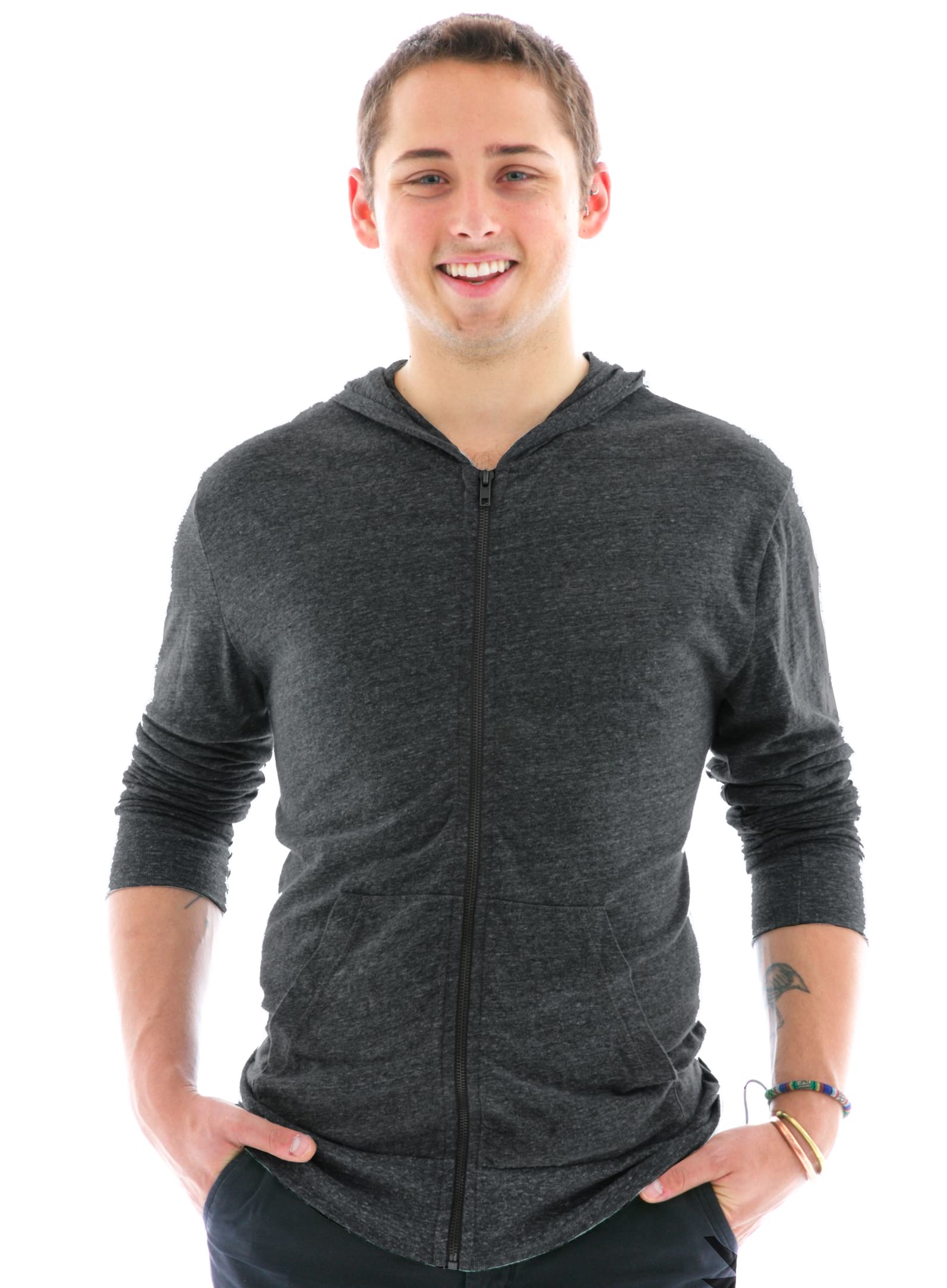 Men's Jersey Beach Zip Hoodie