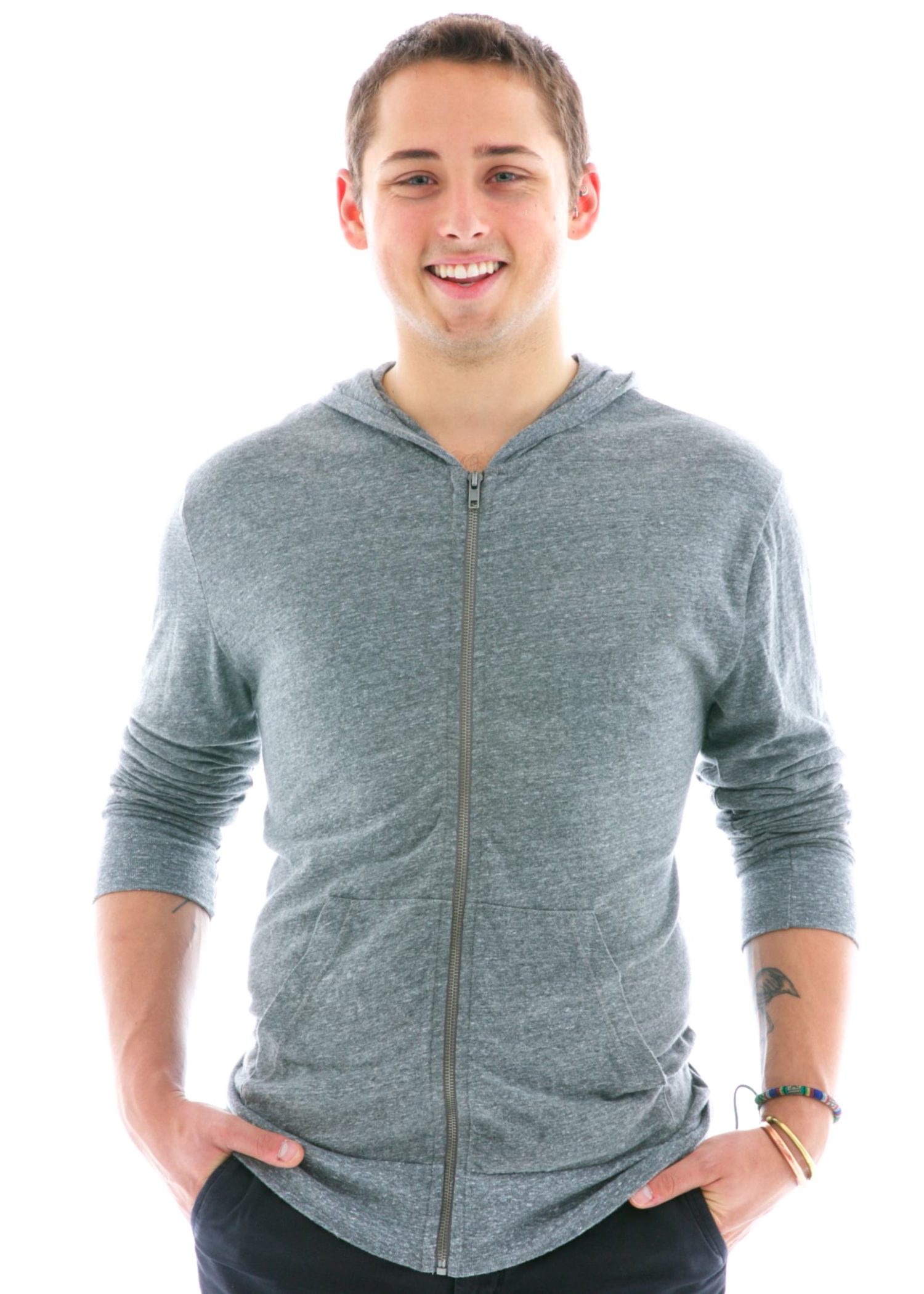 Men's Jersey Beach Zip Hoodie