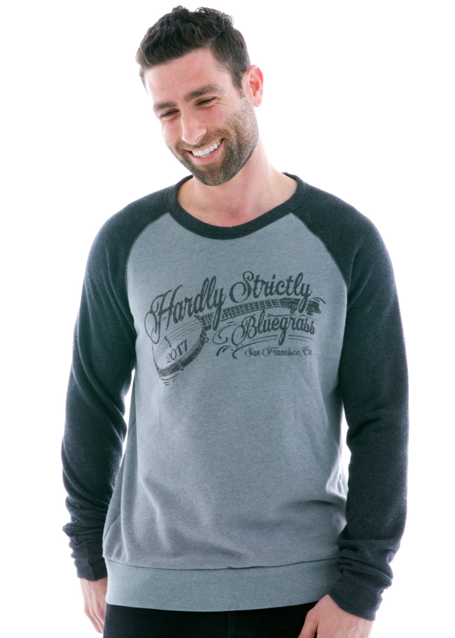 Contrast Sleeve Old School Long Sleeve Raglan T-Shirt with Logo