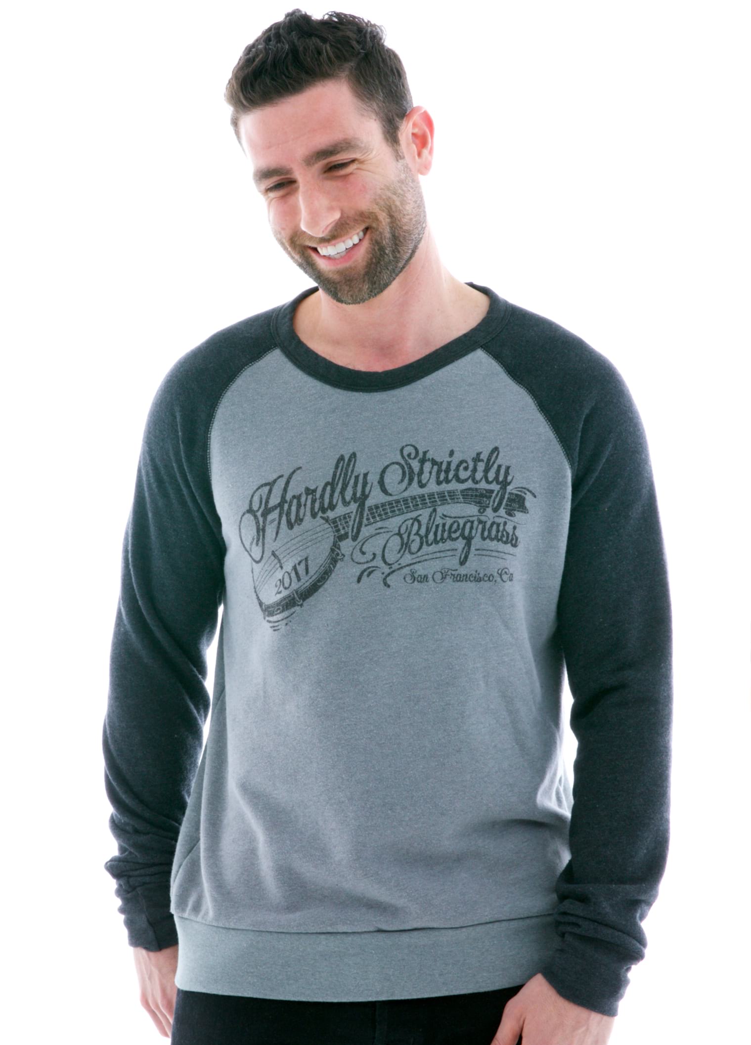 Contrast Sleeve Old School Long Sleeve Raglan T-Shirt with Logo