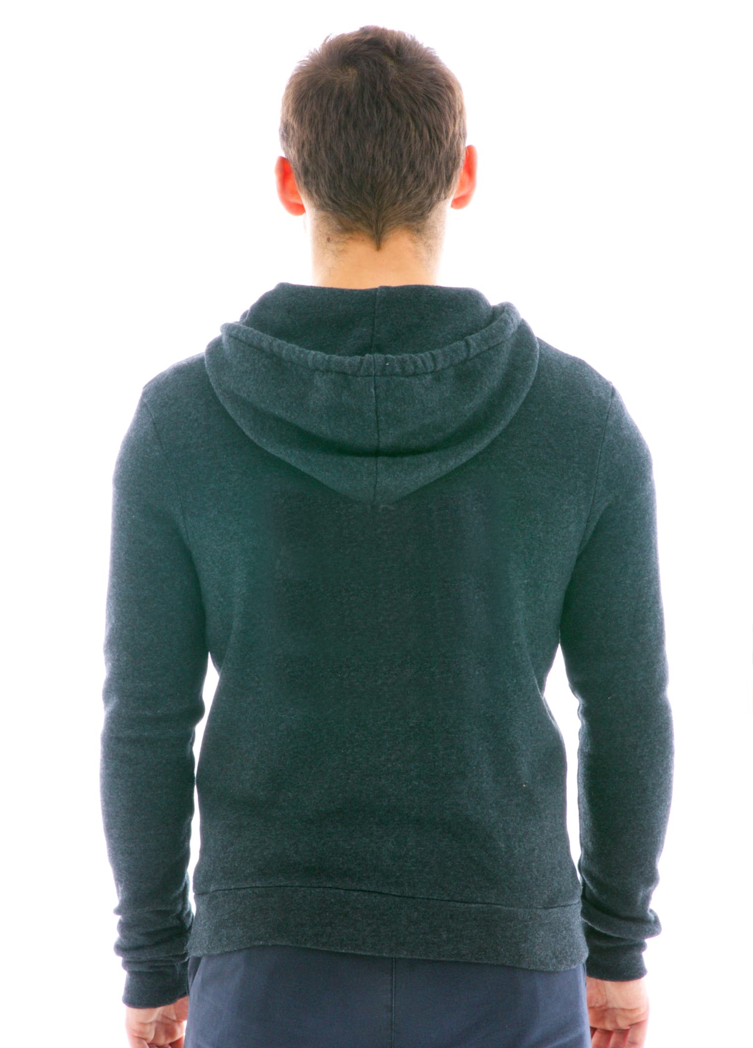 Vintage Polycotton Fleece Zip Hoodie Back View