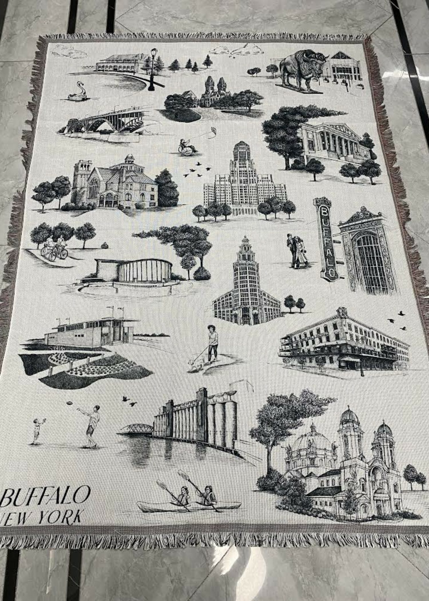 Woven Blanket Buffalo