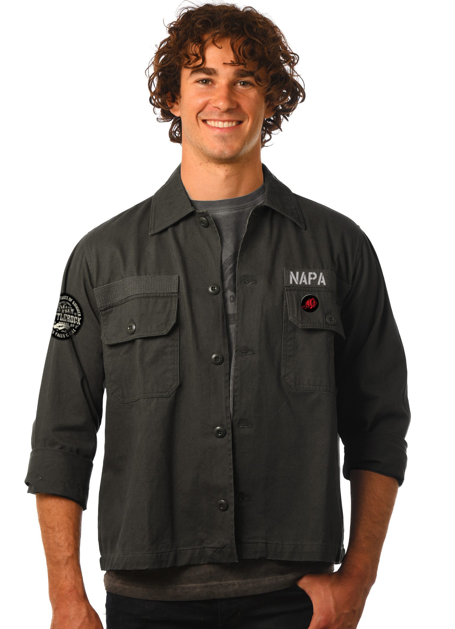Men's Vintage Military Shirt jacket