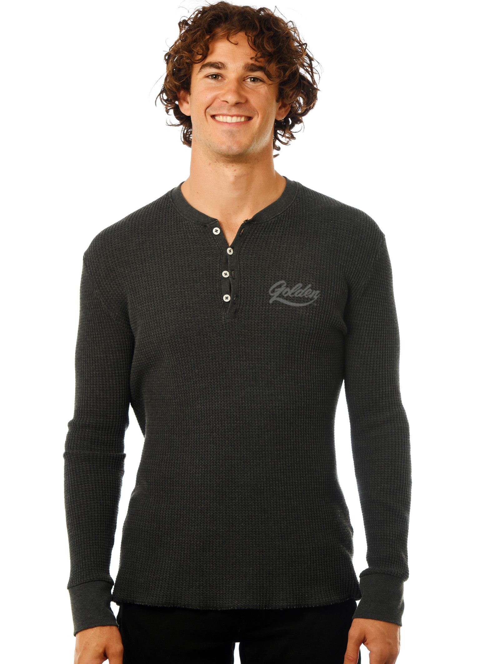Men's Waffle Thermal Henley