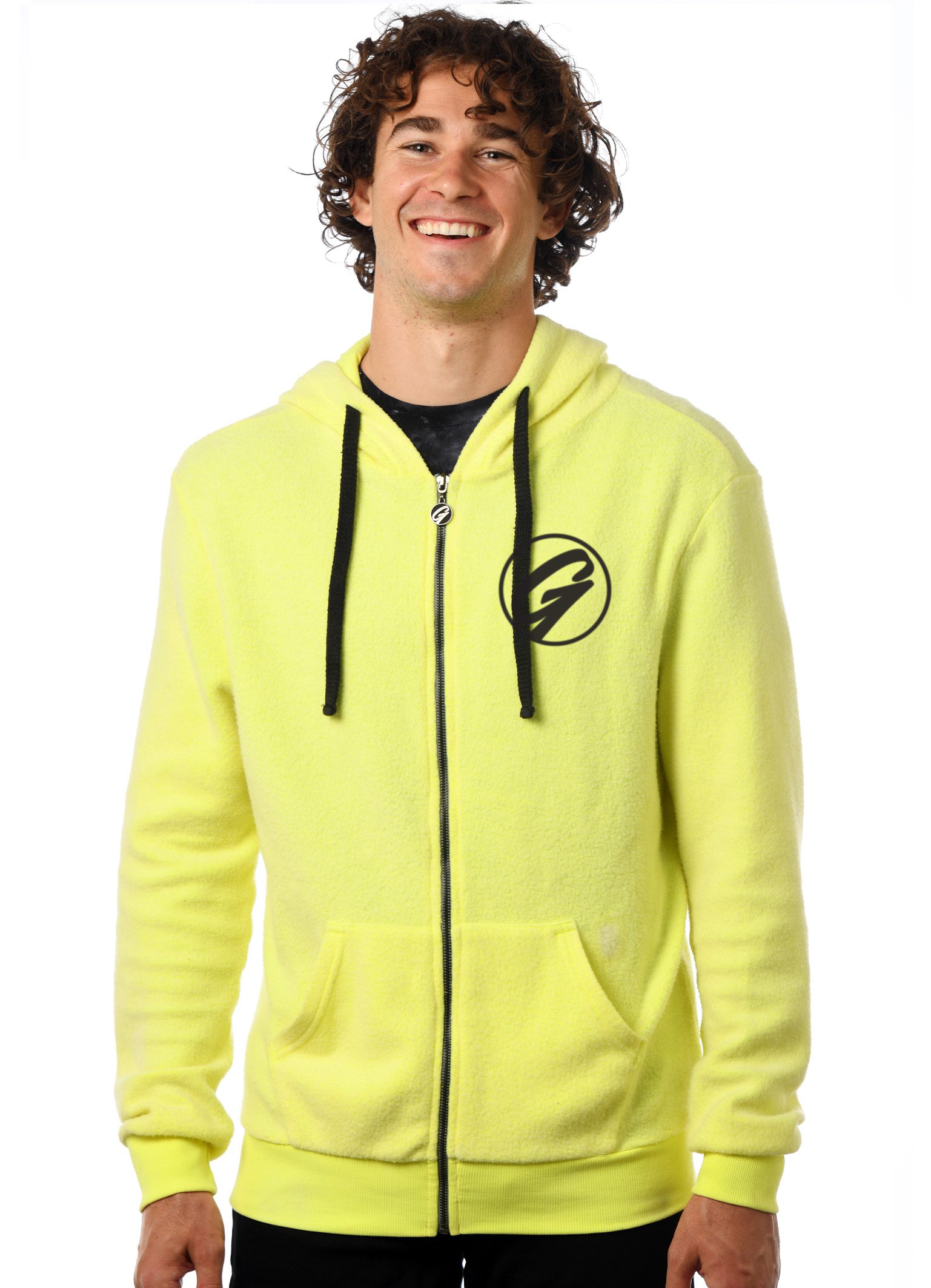 Men's Furry Reverse Fleece Zip Hoodie