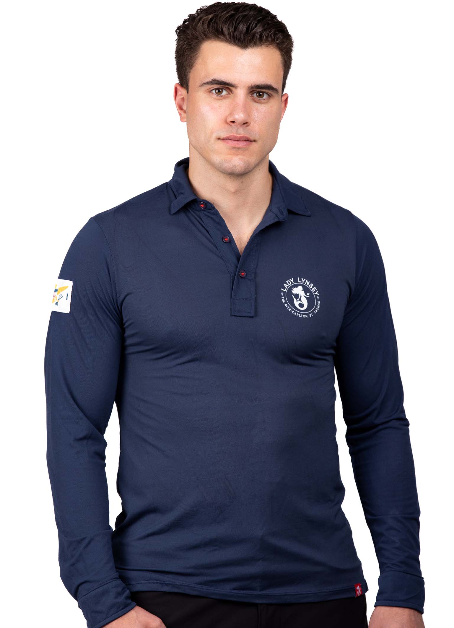 Men's Polo Long Sleeve Swimming Shirt