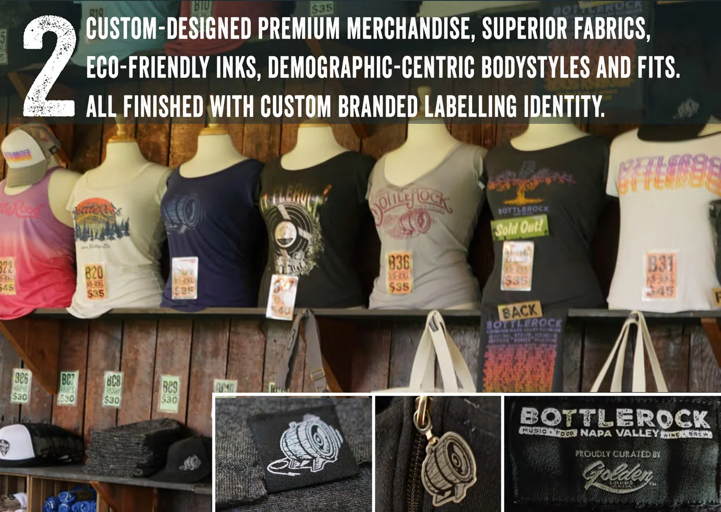 Step 2: Carefully Curated Branded Concert and Festival Merch